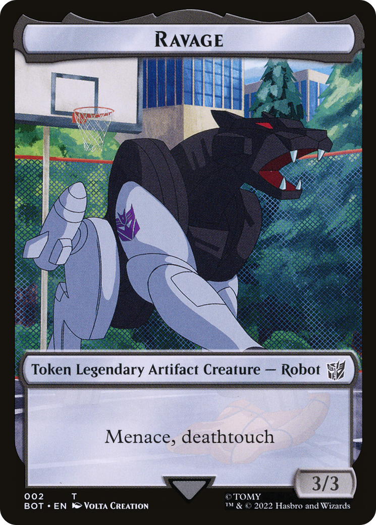 Ravage Token (BOT-002) - Transformers Tokens Foil