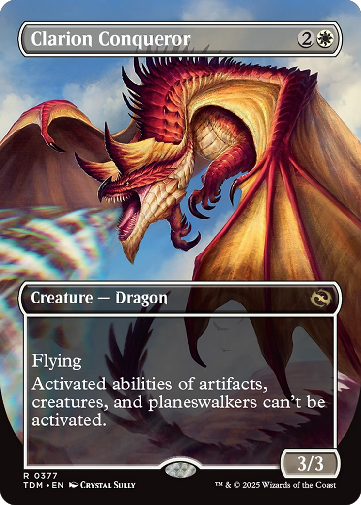 Clarion Conqueror (Borderless) (TDM-377) - Tarkir: Dragonstorm Foil