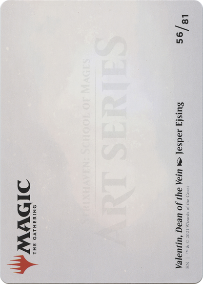Valentin, Dean of the Vein // Valentin, Dean of the Vein (ASTX-056) - Strixhaven Art Series (Borderless) Foil