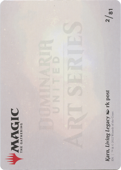 Karn, Living Legacy // Karn, Living Legacy (ADMU-002) - Dominaria United Art Series (Borderless) Foil