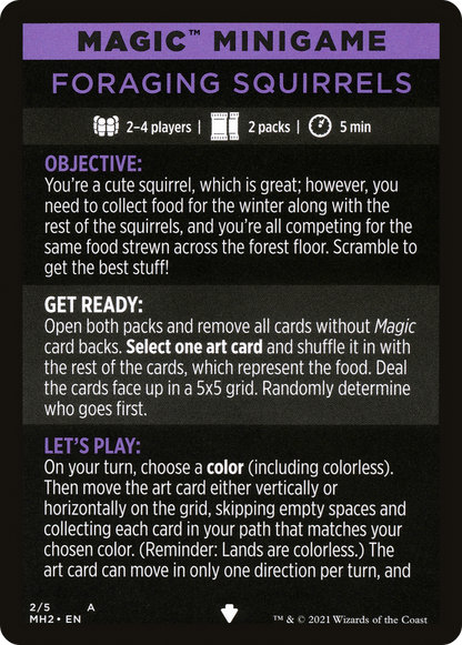 Foraging Squirrels // Foraging Squirrels (cont'd) (MMH2-002) - Modern Horizons 2 Minigames Foil