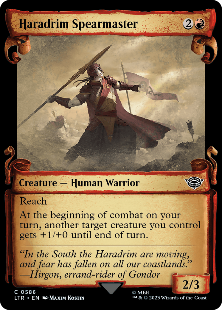 Haradrim Spearmaster (Showcase Scrolls) (LTR-586) - The Lord of the Rings: Tales of Middle-earth: (Showcase) Foil