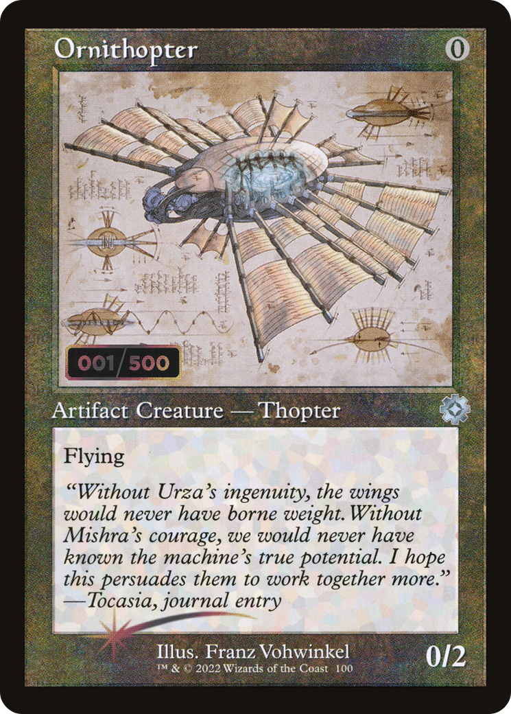 Ornithopter (Schematic) (Serial Numbered) (BRR-100Z) - The Brothers' War Retro Artifacts Foil