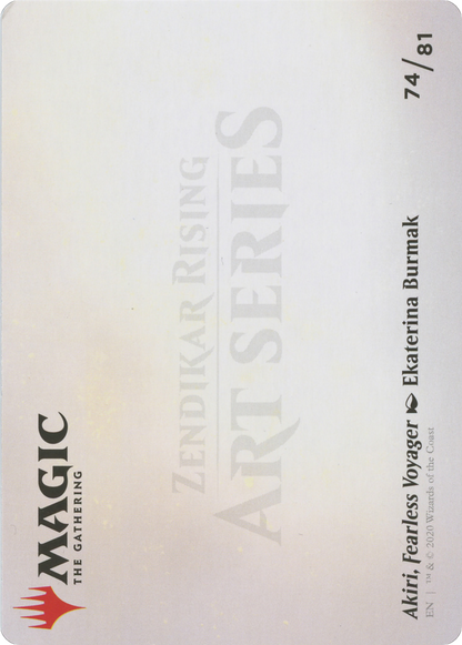 Akiri, Fearless Voyager // Akiri, Fearless Voyager (AZNR-074) - Zendikar Rising Art Series (Borderless)