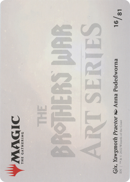 Gix, Yawgmoth Praetor // Gix, Yawgmoth Praetor (ABRO-016) - The Brothers' War Art Series (Borderless)