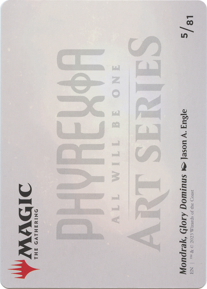 Mondrak, Glory Dominus // Mondrak, Glory Dominus (AONE-005) - Phyrexia: All Will Be One Art Series (Borderless) Foil