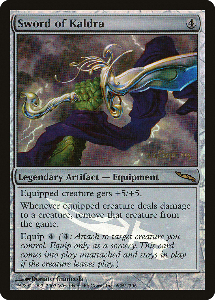 Sword of Kaldra (PRE-251) - Mirrodin Promos Foil