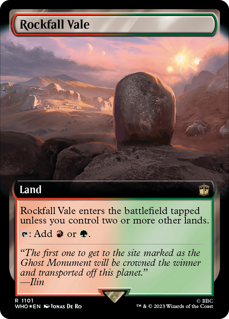 Rockfall Vale (Extended Art) (Surge Foil) (WHO-1101) - Doctor Who: (Extended Art) Foil