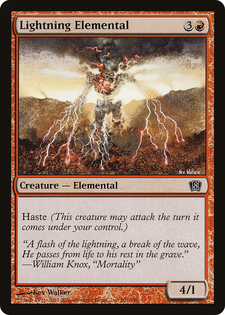 Lightning Elemental (8ED-201★) - 8th Edition