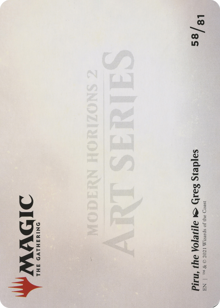 Piru, the Volatile // Piru, the Volatile (AMH2-058) - Modern Horizons 2 Art Series (Borderless)