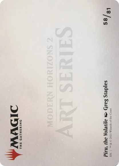 Piru, the Volatile // Piru, the Volatile (AMH2-058) - Modern Horizons 2 Art Series (Borderless)