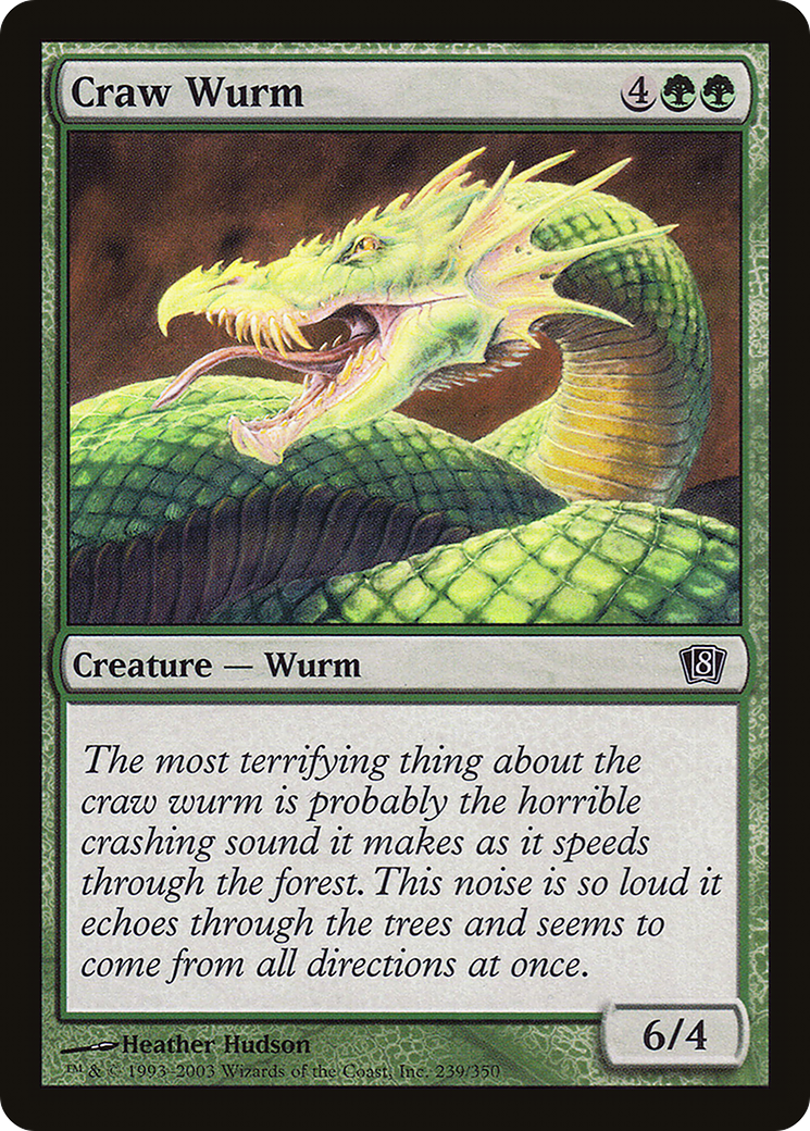 Craw Wurm (8ED-239★) - 8th Edition