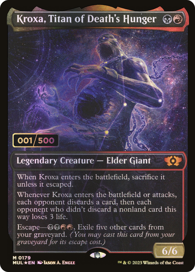 Kroxa, Titan of Death's Hunger (Serial Numbered) (MUL-179Z) - Multiverse Legends: (Showcase) Foil