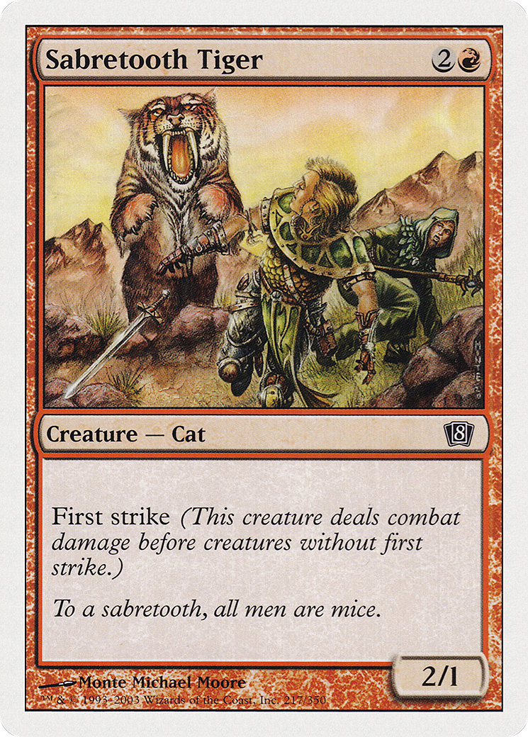 Sabretooth Tiger (8ED-217) - 8th Edition