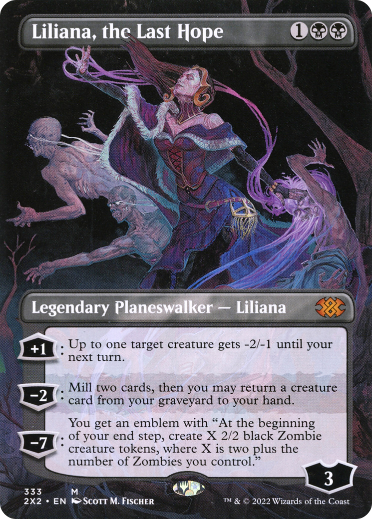 Liliana, the Last Hope (Borderless) (2X2-333) - Double Masters 2022 Foil