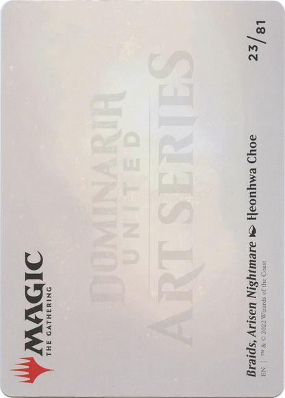 Braids, Arisen Nightmare // Braids, Arisen Nightmare (ADMU-023) - Dominaria United Art Series (Borderless) Foil