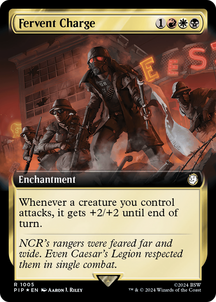 Fervent Charge (Extended Art) (Surge Foil) (PIP-1005) - Fallout: (Extended Art) Foil