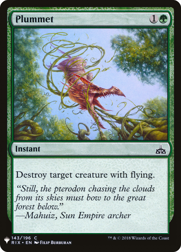 Plummet (LIST-143) - The List