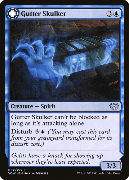 Gutter Skulker (VOW-062) - Innistrad: Crimson Vow: (Double Faced Transform) Foil