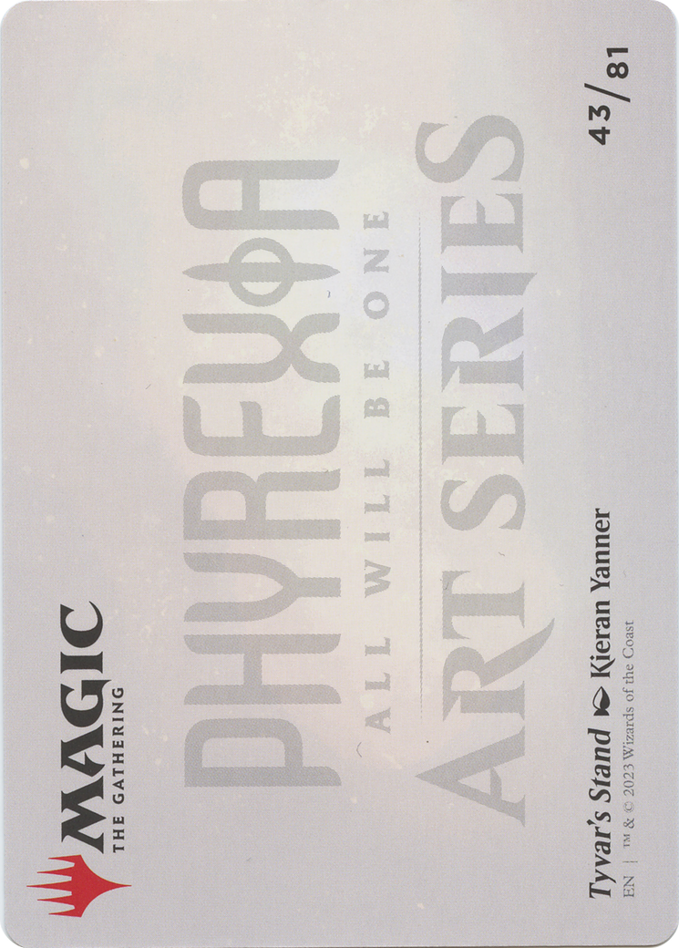 Tyvar's Stand // Tyvar's Stand (AONE-043) - Phyrexia: All Will Be One Art Series (Borderless) Foil
