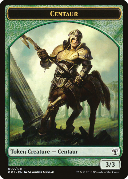 Centaur (007) // Elemental (010) Double-Sided Token (GR1-7 // 10) - GRN Guild Kit Tokens