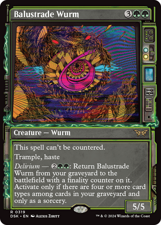 Balustrade Wurm (Showcase) (DSK-319) - Duskmourn: House of Horror: (Showcase)