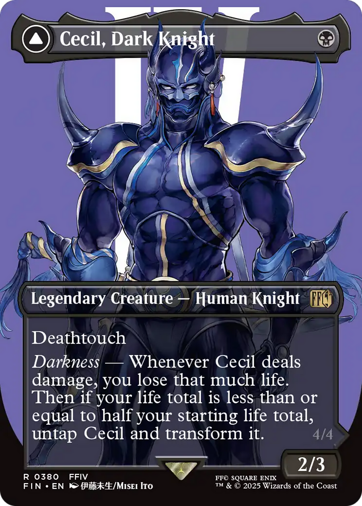 Cecil, Dark Knight (Borderless) (FIN-380) - FINAL FANTASY