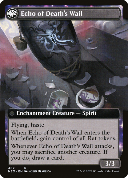 Tribute to Horobi (Extended Art) (NEO-462) - Kamigawa: Neon Dynasty: (Extended Art, fandfc, enchantment) Foil