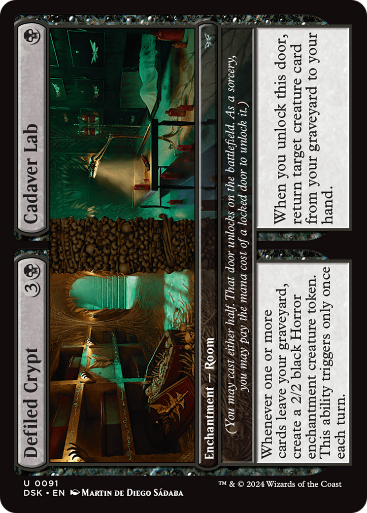 Defiled Crypt // Cadaver Lab (DSK-091) - Duskmourn: House of Horror Foil
