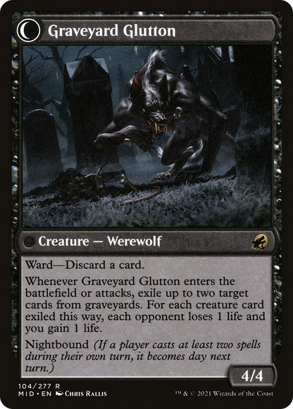 Graveyard Trespasser (MID-104) - Innistrad: Midnight Hunt: (Double Faced Transform) Foil