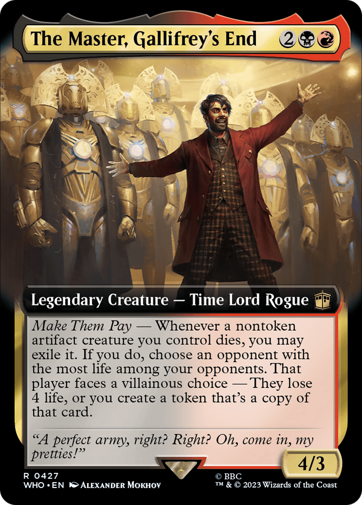 The Master, Gallifrey's End (Extended Art) (WHO-427) - Doctor Who: (Extended Art)