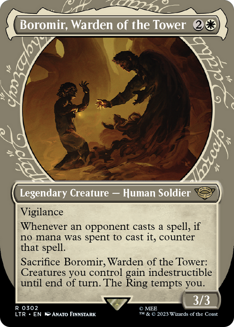 Boromir, Warden of the Tower (Showcase) (LTR-302) - The Lord of the Rings: Tales of Middle-earth: (Showcase) (Borderless)