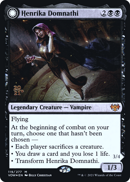 Henrika Domnathi (PRE-119S) - Innistrad: Crimson Vow Promos: (Double Faced Transform) Foil