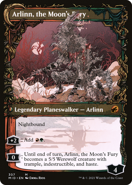 Arlinn, the Pack's Hope (Showcase) (MID-307) - Innistrad: Midnight Hunt: (Showcase, Double Faced Transform)