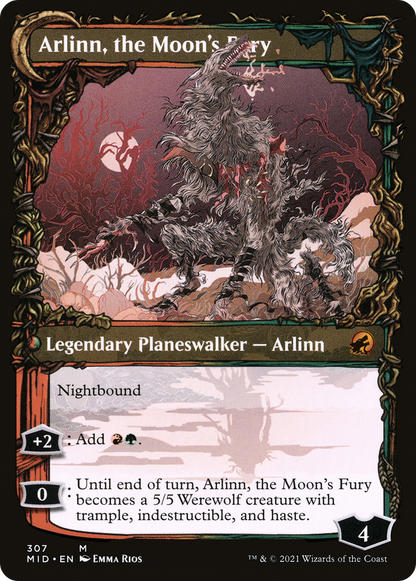Arlinn, the Pack's Hope (Showcase) (MID-307) - Innistrad: Midnight Hunt: (Showcase, Double Faced Transform) Foil