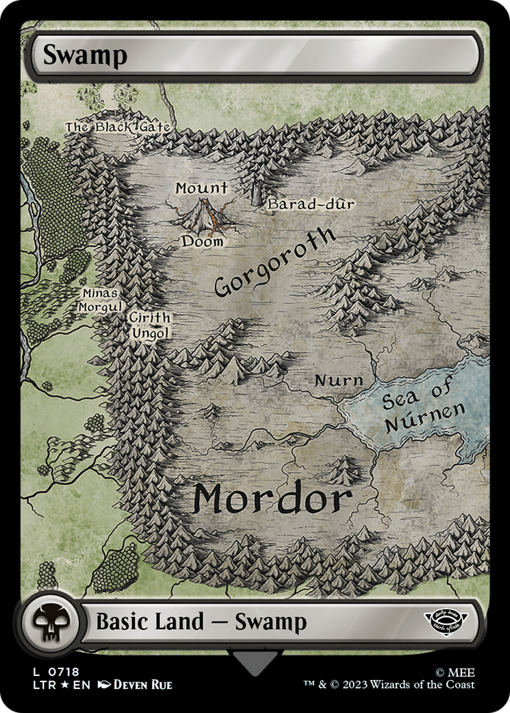 Swamp (0718) (Surge Foil) (LTR-718) - The Lord of the Rings: Tales of Middle-earth Foil