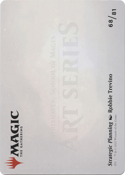 Strategic Planning // Strategic Planning (ASTX-068) - Strixhaven Art Series (Borderless) Foil