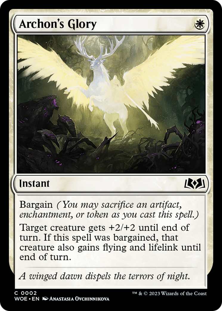 Archon's Glory (WOE-002) - Wilds of Eldraine