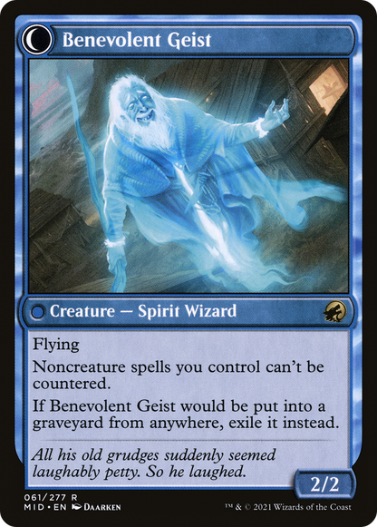 Malevolent Hermit (MID-061) - Innistrad: Midnight Hunt: (Double Faced Transform) Foil