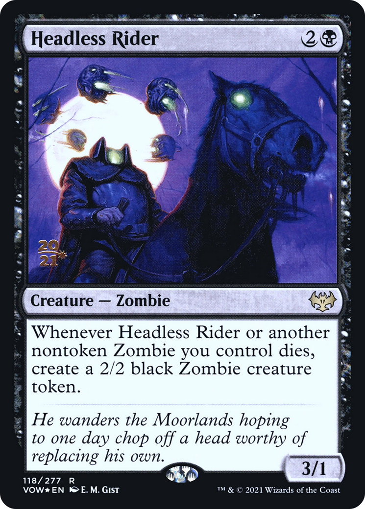 Headless Rider (PRE-118S) - Innistrad: Crimson Vow Promos Foil