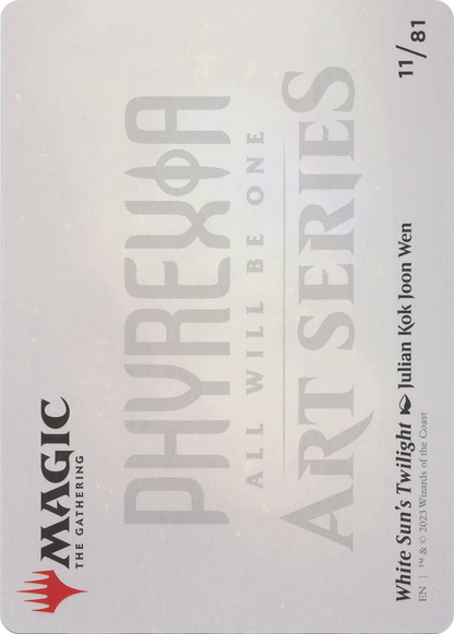 White Sun's Twilight // White Sun's Twilight (AONE-011) - Phyrexia: All Will Be One Art Series (Borderless) Foil