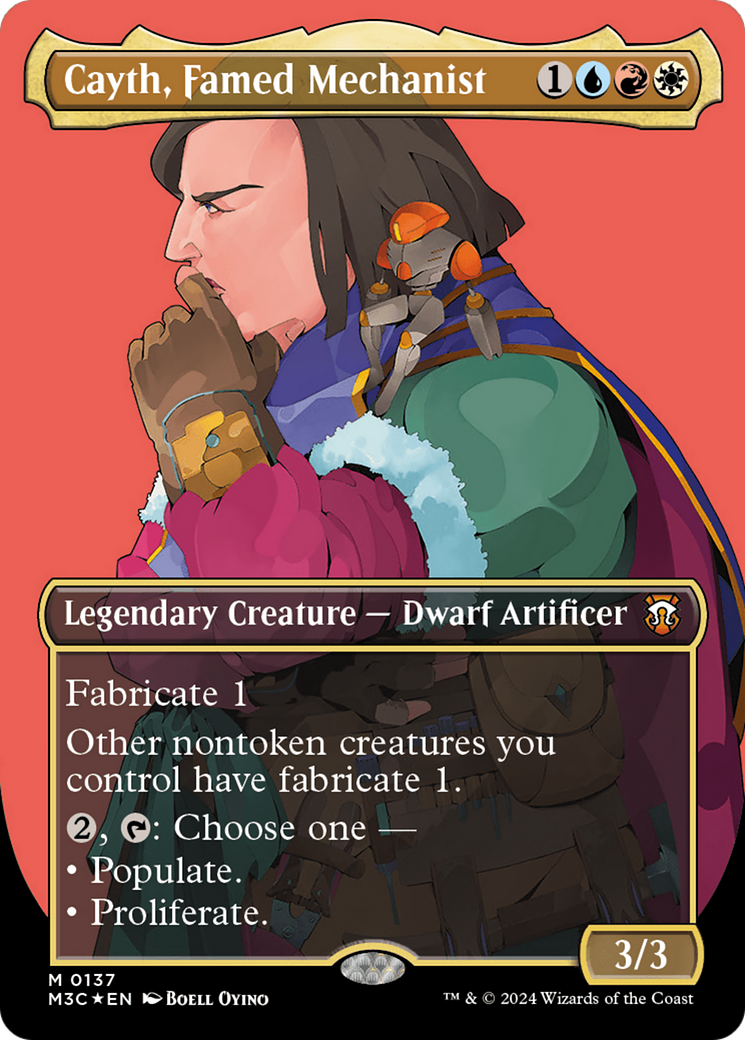 Cayth, Famed Mechanist (Borderless) (Ripple Foil) (M3C-137) - Modern Horizons 3 Commander Foil