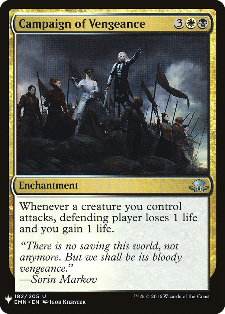 Campaign of Vengeance (LIST-182) - The List