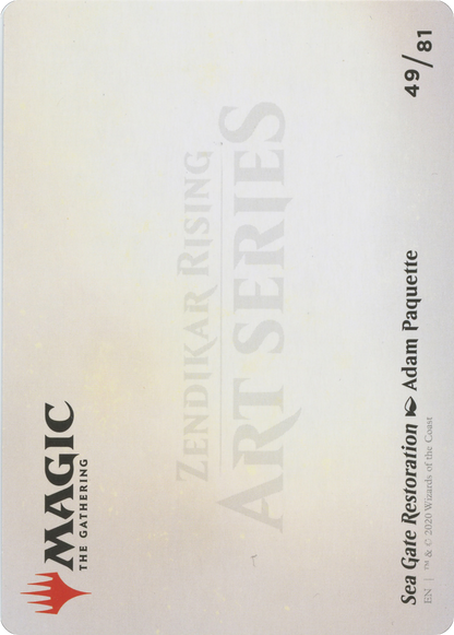 Sea Gate Restoration // Sea Gate Restoration (AZNR-049) - Zendikar Rising Art Series (Borderless) Foil