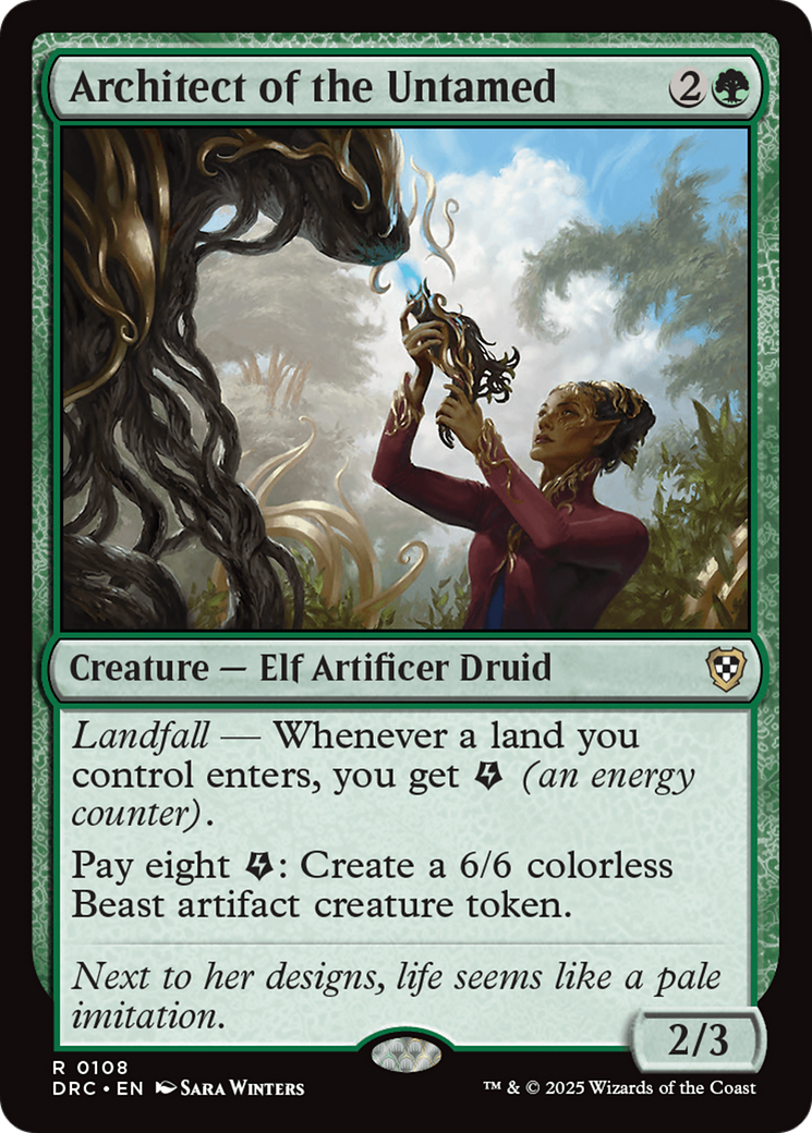 Architect of the Untamed (DRC-108) - Commander: Aetherdrift