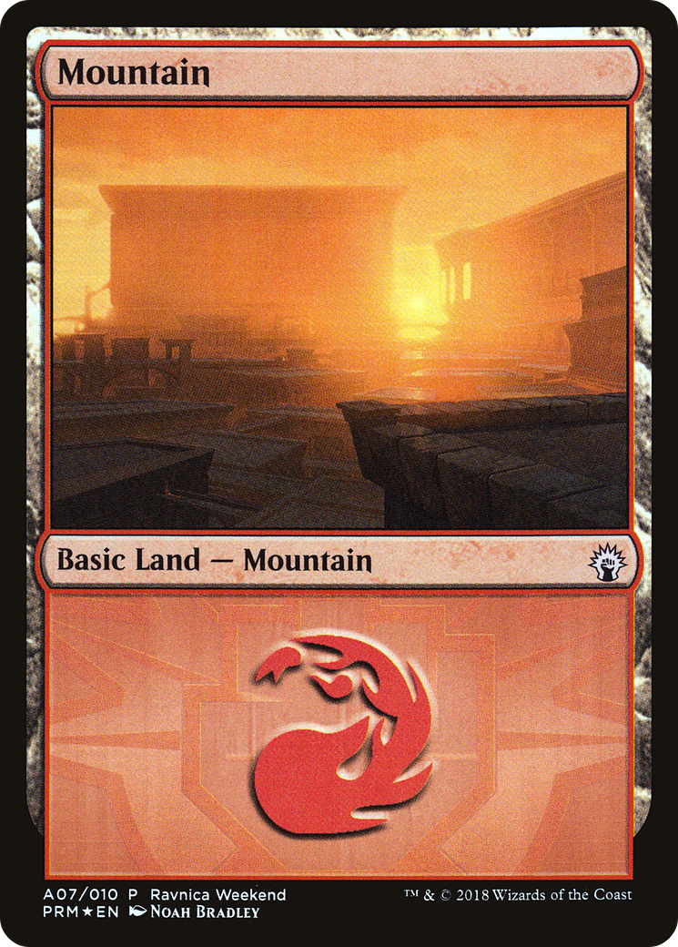 Mountain - Boros (A07) (LARP-A07) - GRN Ravnica Weekend Foil