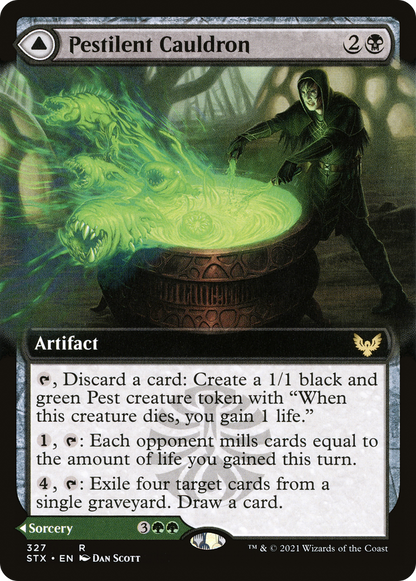 Pestilent Cauldron (Extended Art) (STX-327) - Strixhaven: School of Mages: (Extended Art) Foil