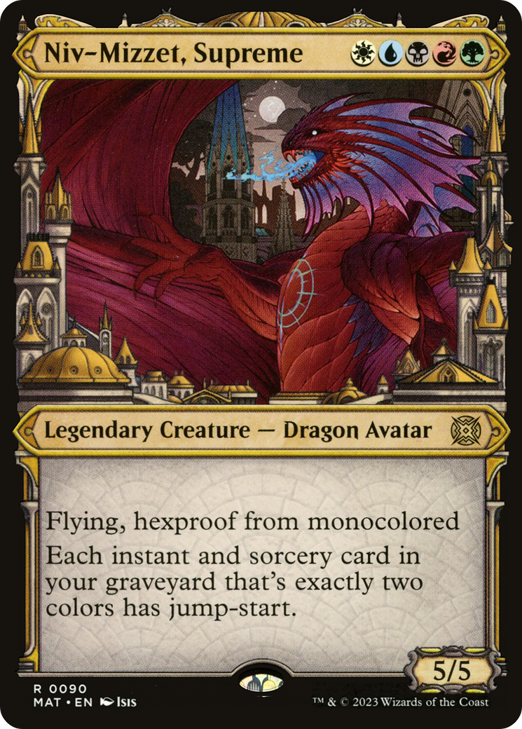 Niv-Mizzet, Supreme (Showcase) (MAT-090) - March of the Machine: The Aftermath: (Showcase) Foil