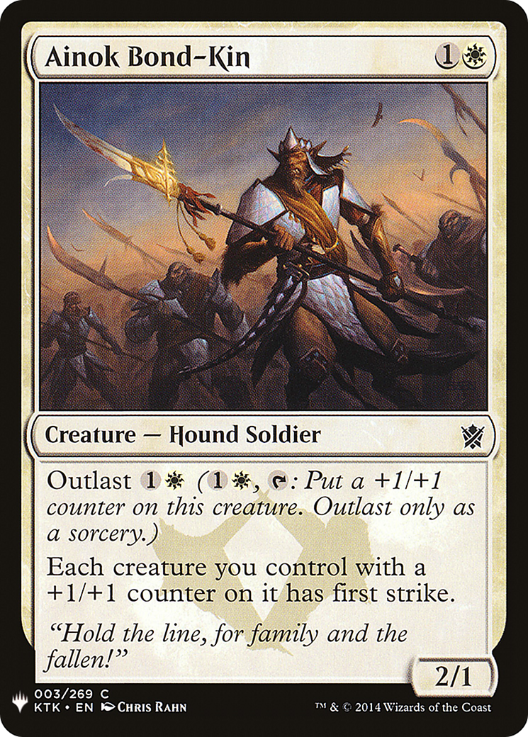 Ainok Bond-Kin (LIST-KTK-3) - The List