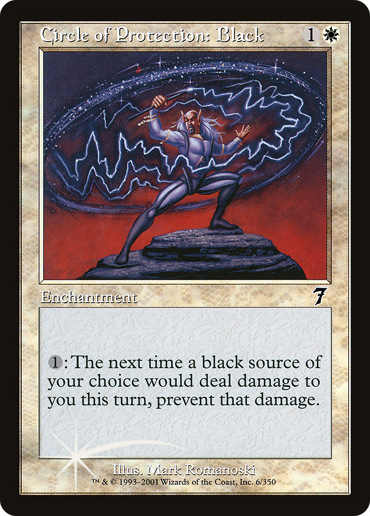 Circle of Protection: Black (7ED-06★) - 7th Edition Foil